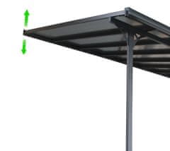 Rojaplast Bruce J nadstrešnica 618×305 cm, siva
