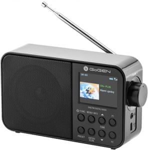 moderni radio gogen dab 500 bt c bluetooth dab fm dab plus tuner snaga zvučnika 1 w ugrađena baterija 2000 mah trajanje baterije do 14 h izlaz za punjenje slušalica teleskopska antena ugrađena kontrola veliki LCD zaslon u boji