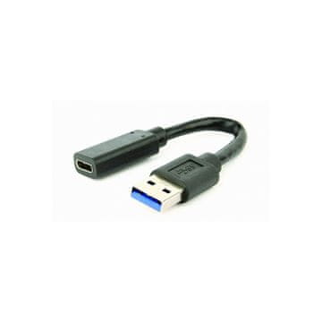CABLEXPERT Adapter USB 3.1 A muški na Type-C ženski, 10 cm, crni