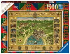 Ravensburger slagalica Zemljevid Hogwartsa 165995, 1500 komada