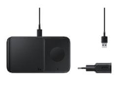 Samsung Duo stanica za bežično punjenje, crna, USB-C kabel