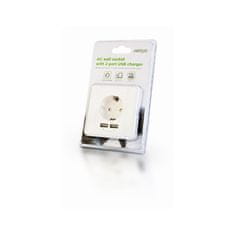 Energenie Podžbukna utičnica 220V + 2x USB, 2.1A, bijela