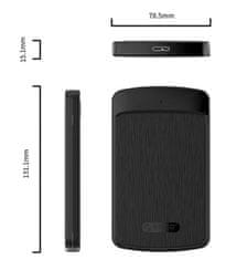 Orico 2020U3 vanjsko kućište za HDD/SSD, USB 3.0, crno