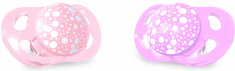 Twistshake duda mini, 2x, 0-6m, roza/ljubičasta