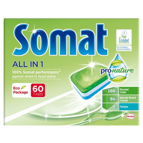 Somat All in One Pro Nature tablete za perilicu posuđa, 60 komada