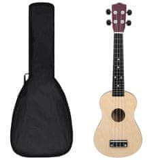 Vidaxl Set ukulelea Soprano s futrolom za djecu Natural 23