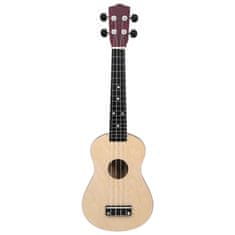 Vidaxl Set ukulelea Soprano s futrolom za djecu Natural 23