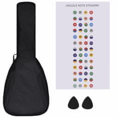 Vidaxl Set ukulelea Soprano s futrolom za djecu Natural 23