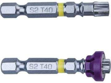 Fortum Šiljci (4741489) set od 2 TORX bita s magnetskom kapicom, T 40x50mm, S2