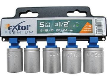 Extol Premium Utičnica (65603) nasadna glava, set od 5, CrV