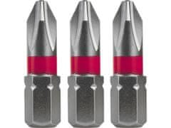 KITO Križni vrh 4741201 set od 3 križna svrdla, PH 1x25mm, S2, FORTUM- , set od 3 križna svrdla, PH 1x25mm, S2, FORTUM- , S2