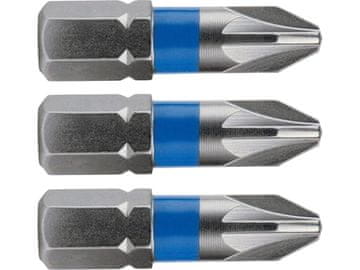 KITO Križni vrh 4741303 set od 3 križna svrdla, PZ 3x25mm, S2, FORTUM- , set od 3 križna svrdla, PZ 3x25mm, S2, FORTUM- , S2