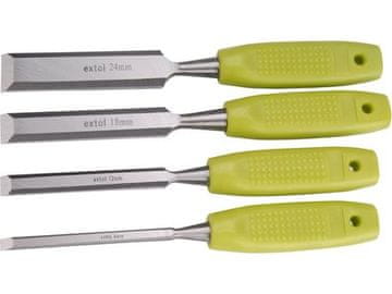 Extol Craft Dlijeta (3932) dlijeta, set od 4, 6-12-18-24 mm, visokokvalitetna plastična drška