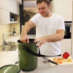 Skaza Bokashi Organko 2 komposter 9,6l + posip 1kg, maslinasto zeleni