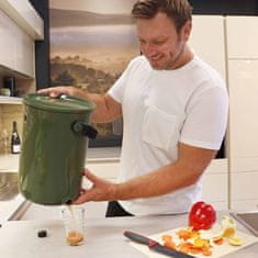 Skaza Bokashi Organko 2 komposter 9,6l + posip 1kg, maslinasto zeleni