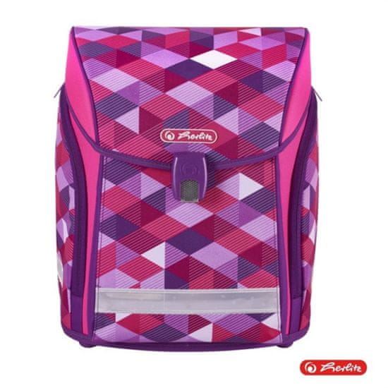 Herlitz šolska torba, midi, Pink Cubes, 32 x 38 x 22 cm