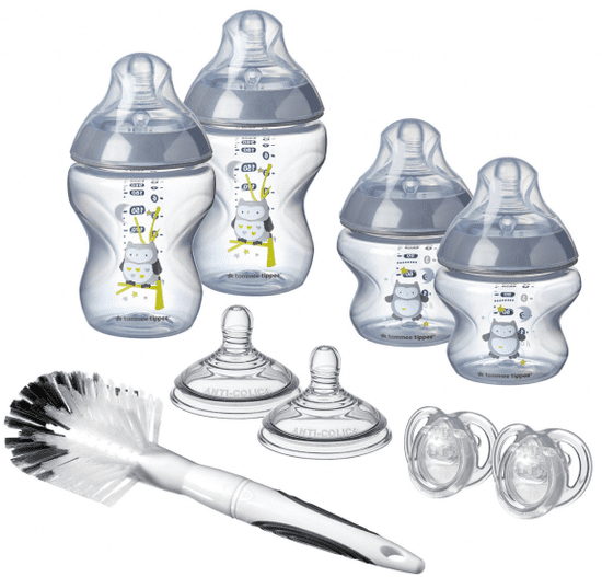 Tommee Tippee set bočica za bebe C2N s četkom, za dječake