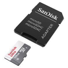 SanDisk Ultra microSDXC memorijska kartica + adapter, 128 GB, UHS-I, C10