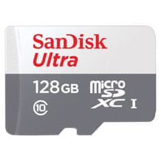 SanDisk Ultra microSDXC memorijska kartica + adapter, 128 GB, UHS-I, C10