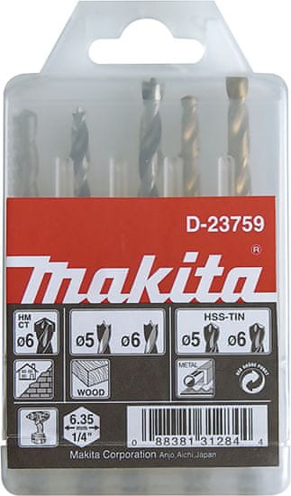 Makita 5-dijelni set svrdla D-23759