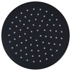 Vidaxl Glava za tuš od nehrđajućeg čelika 20 cm okrugla crna