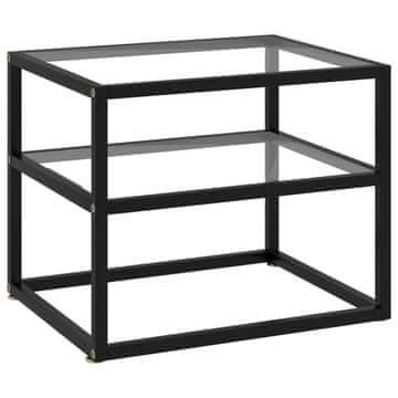 Vidaxl Konzolni stol prozirni 50 x 40 x 40 cm od kaljenog stakla