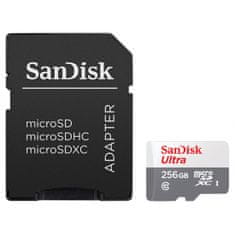 SanDisk Ultra microSDXC memorijska kartica + adapter, 256 GB, UHS-I, C10