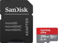 SanDisk Ultra microSDXC memorijska kartica, 256 GB + SD adapter