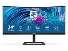 Philips 346E2CUAE monitor 86,36 cm (34), UW-QHD, VA, 100 Hz, zakrivljeni