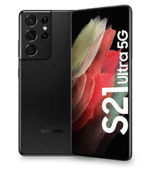 Samsung Galaxy S21 Ultra pametni telefon, 12GB/128GB, 5G, fantomski crna