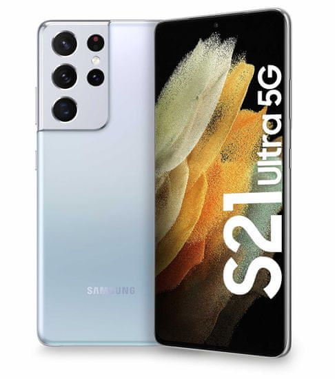 Samsung Galaxy S21 Ultra 5G mobilni telefon, 12GB/128GB, fantomski srebrn