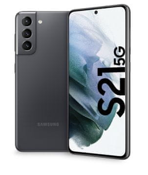Samsung Galaxy S21 5G mobilni telefon, 8GB/256GB, fantomsko siva