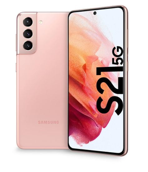 Samsung Galaxy S21 5G mobilni telefon, 8GB/128GB, fantomsko ružičasta