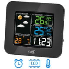 Trevi ME 3165 RC bežična meteorološka stanica, zaslon u boji, 2x alarm, radio sa satom