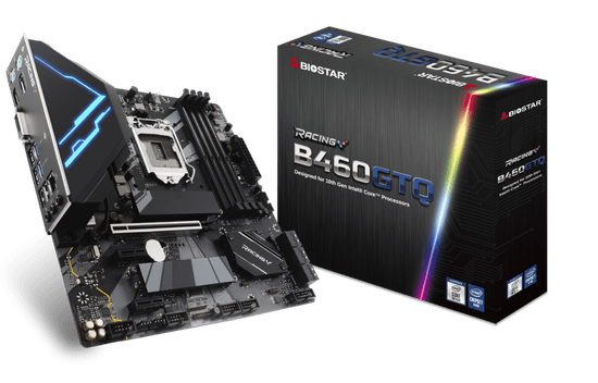 Biostar B460GTQ matična ploča, LGA1200, PCIe M.2, DDR4, mATX