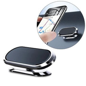 MG Flat magnetski držač mobitela za auto, srebro