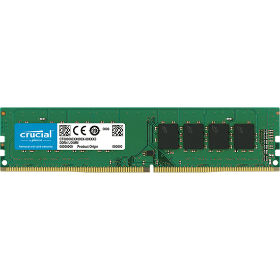 Crucial memorija, 16GB, DDR4-3200 UDIMM PC4-25600 CL22, 1.2 V