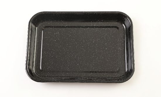 OLYMP emajlirana posuda za pečenje, crni granit, 29 x 23 x 5 cm