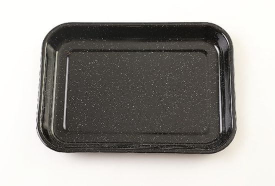OLYMP emajlirana posuda za pečenje, crni granit, 34 x 26 x 5 cm