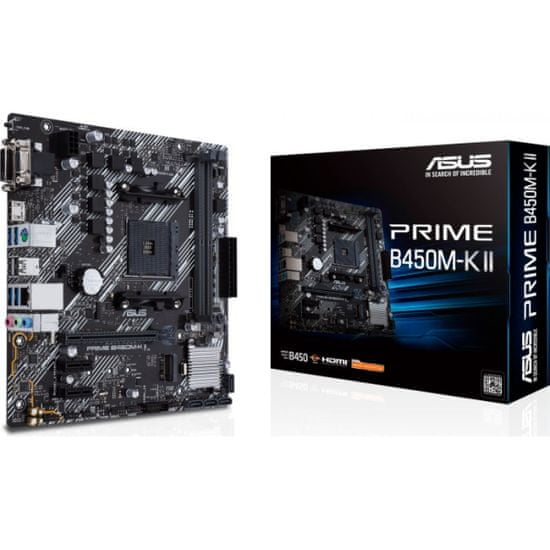 ASUS PRIME B450M-K II matična ploča, DDR4, SATA3, USB3.2Gen1, HDMI, AM4 mATX