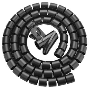 Ugreen Spiral Tube organizator kabela 1.5m, crno