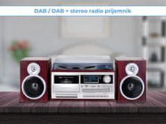 TT-1072 gramofonski stereo sustav, DAB / DAB +, Bluetooth, smeđi