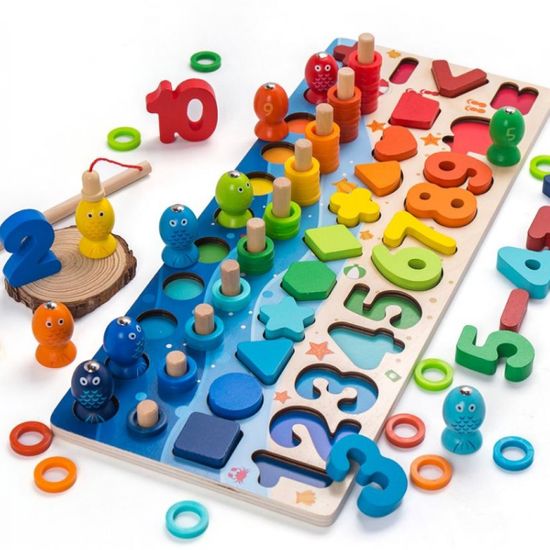 Tark igračka za učenje slova i brojeva, drvena