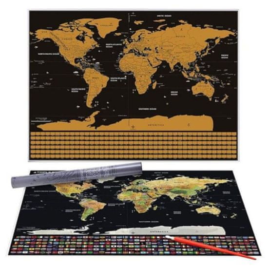 Tark karta svijeta ScratchOff