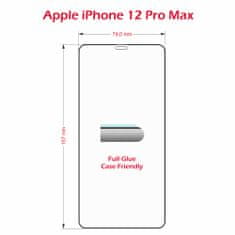 SWISSTEN zaštitno staklo Case Friendly Apple iPhone 12 Pro Max 54501777, crno