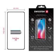 SWISSTEN zaštitno staklo Ultra Durable 3D Full Glue Glass Samsung Galaxy S21 64701875, crno