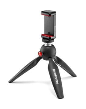 Manfrotto PIXI Mini stojalo z univerzalnim nosilcem za pametni telefon črn - Made in Italy - (MKPIXICLMII-BK)