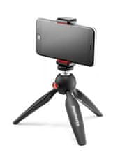 Manfrotto PIXI Mini tronožac s univerzalnim držačem za pametni telefon crne boje Proizvedeno u Italiji (MKPIXICLMII BK