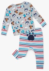 Hatley Cute Pups S21BPI1253 pidžama za dječake od organskog pamuka siva, 58-69, siva