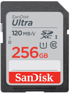 SanDisk Ultra, SDXC, 256 GB, 120 MB/s (SDSDUN4-256G-GN6IN)